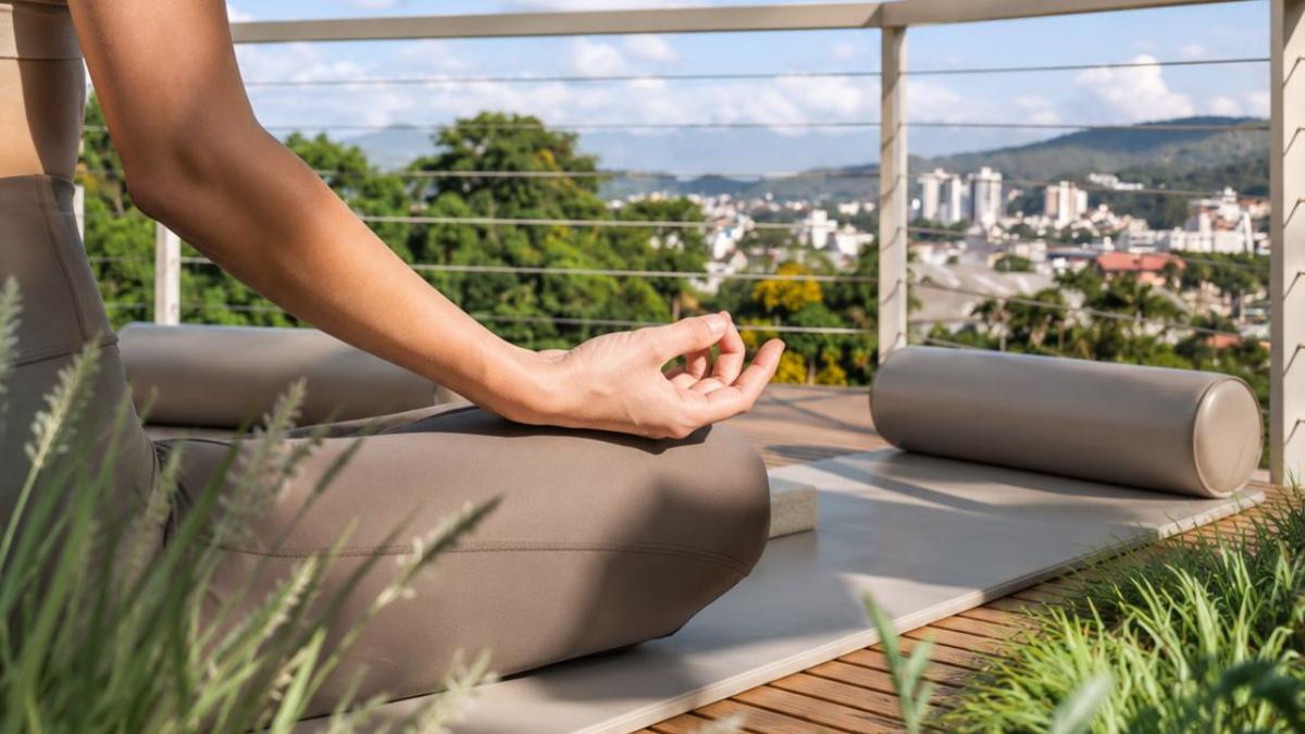 Área de contemplação e bem-estar com vista aberta